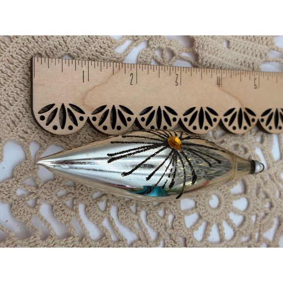 Lot 5 VTG Glass Ornaments Germany Austria Glitter Mica - Picture 11 of 11